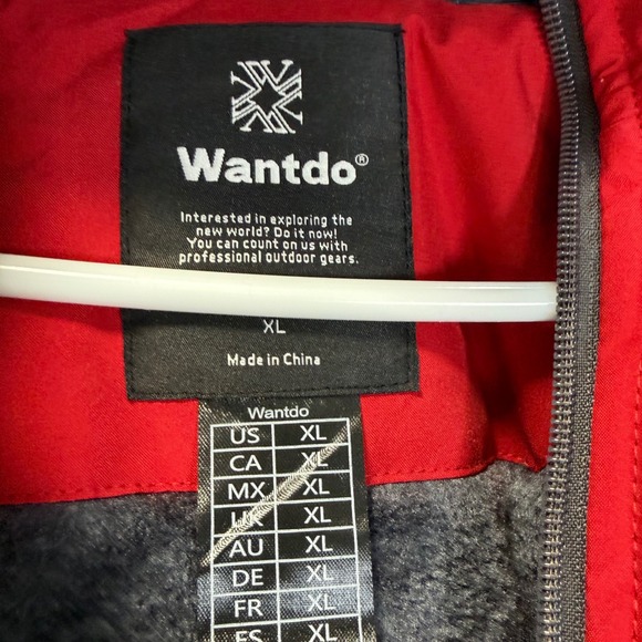 Women's Wantdo Waterproof Ski Snow Rain Jacket Hooded Red Size XL NWT - Picture 7 of 12